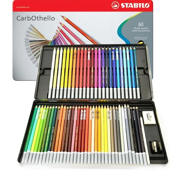 Stabilo CarbOthello Kuru Boya Pastel Kalem Seti 60 Renk ürün görseli 1