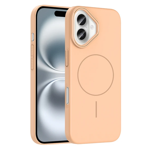 Gpack iPhone 16 Plus uyumlu Kılıf M-Safe Şarj Özellikli Ruby Kapak - Resim 7