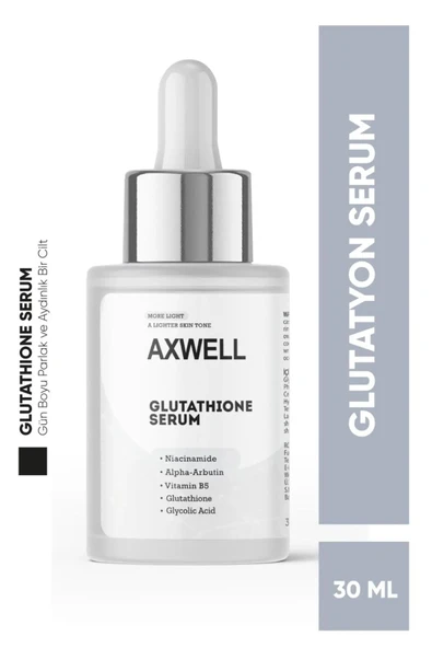 AXWELL Glutatyon, Niacinamide, Glycolic Acid ve Alpha-Arbutin İçeren Aydınlatıcı Serum ürün görseli 1