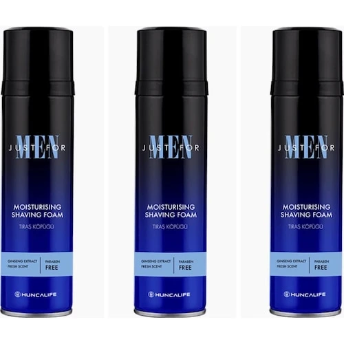 Huncalife Just For Man Tıraş Köpüğü 3 x 200 ML ürün görseli 1