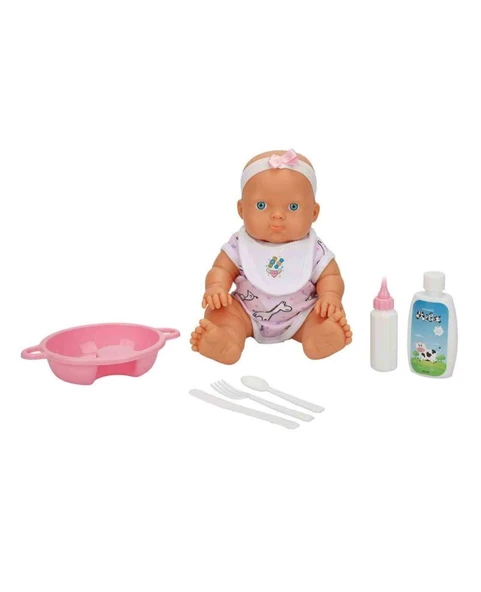 Ada Bebek Gülen Bebeğim Yemek Seti 23 cm 31650 Pembe ürün görseli 1