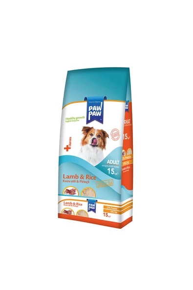 Paw Paw Kuzu Etli Ve Pirinçli Yetişkin Köpek Maması 15 Kg ürün görseli 1
