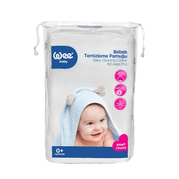 Wee Baby Bebek Temizleme Pamuğu 60 Adet ürün görseli 1