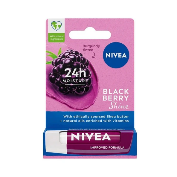 Nivea Blackberry Shine Dudak Bakım Kremi 4,8 gr ürün görseli 1