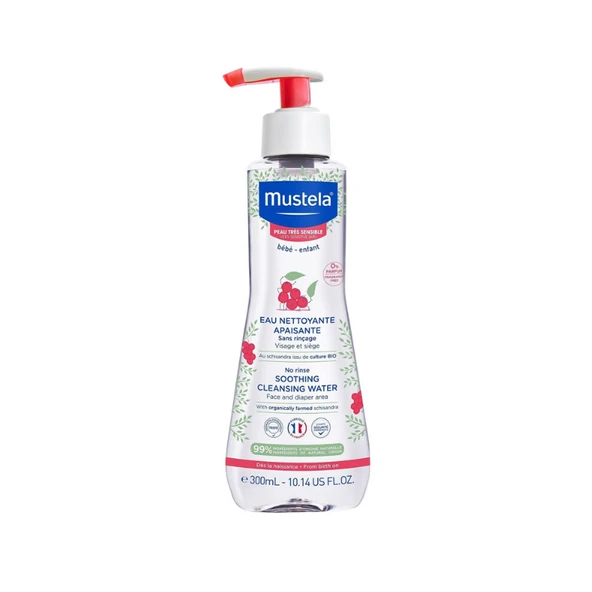 Mustela Çok Hassas Ciltler İçin Durulama Gerektirmeyen Temizleme Sıvısı 300 ml ürün görseli 1