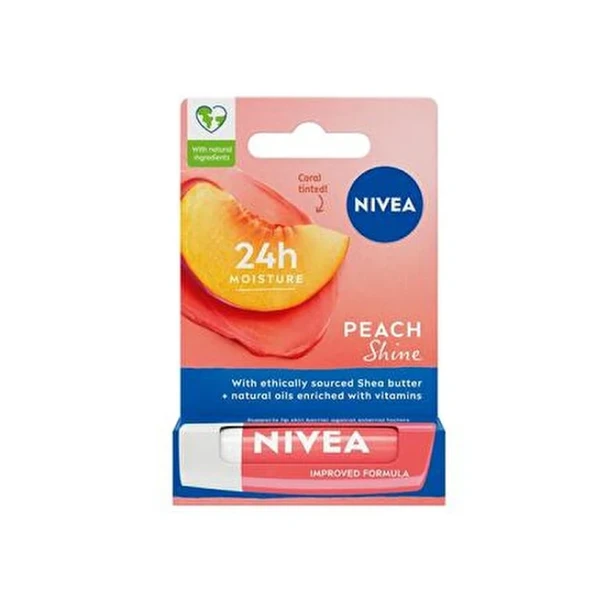 Nivea Peach Shine Dudak Bakım Kremi 4,8 g ürün görseli 1