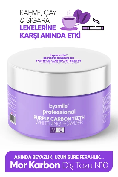 BySmile Professional N : 10 Mor - Karbon Diş Beyazlatma Tozu ürün görseli 1