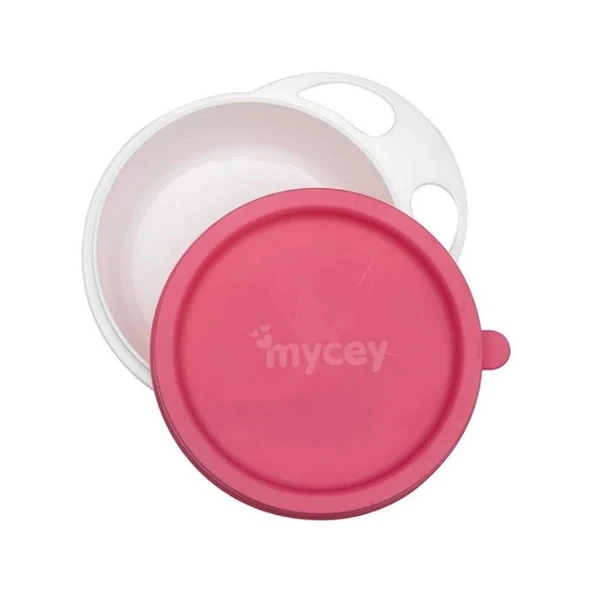 Mycey Kapaklı Mama Tabağı  6ay + Pembe ürün görseli 1