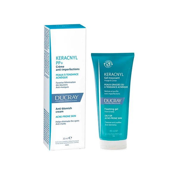 Ducray Keracnyl PP 30 ml Krem + Ducray Keracnyl Jel 40 ml ürün görseli 1