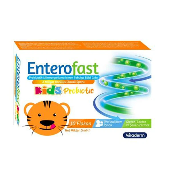 Enterofast Kids Probiotic 10 Flakon ürün görseli 1