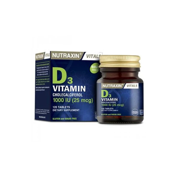 Nutraxin D3 Vitamin 1000 IU 120 Tablet ürün görseli 1