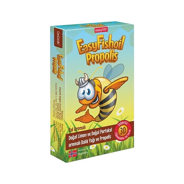 EasyFishoil Propolis Omega 3 Balık Yağı Çiğnenebilir 30 Jel ürün görseli 1