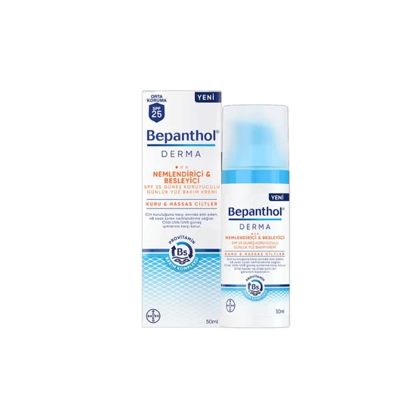 Bepanthol Derma Kuru ve Hassas Ciltler Nemlendirici Spf25 Yüz Bakım Kremi ürün görseli 1