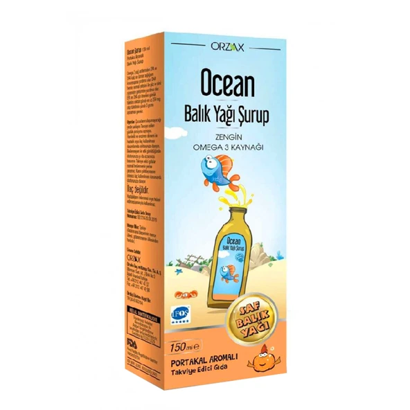 Ocean Balık Yağı Portakal Aromalı Şurup 150 ml ürün görseli 1