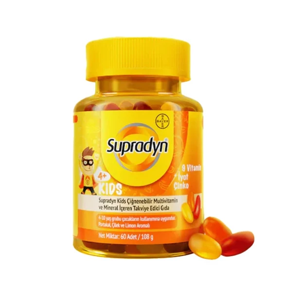 Supradyn Kids 9 Vitamin iyot Çinko 60 Adet ürün görseli 1