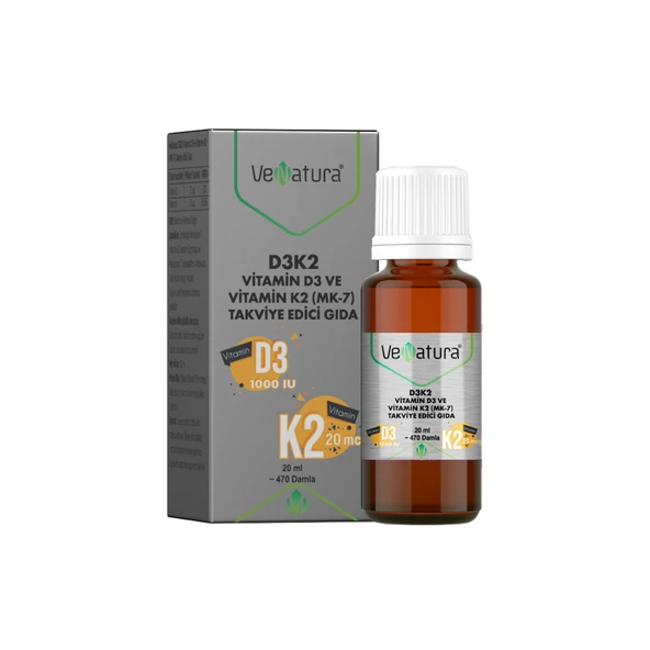Venatura Vitamin D3 K2 (20 mcg) Damla 20 ml ürün görseli 1