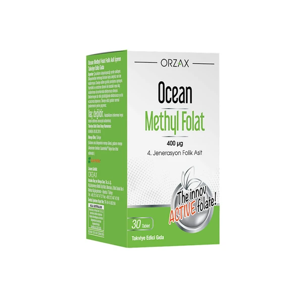 Ocean Methyl Folat 400 mcg 30 Tablet ürün görseli 1