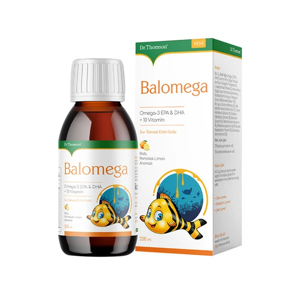 Balomega Ballı Portakal Limon Aromalı Sıvı Takviye Edici Gıda 200 ml ürün görseli 1