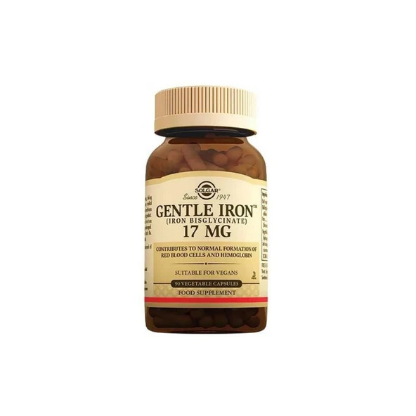 Solgar Gentle Iron 17 mg 90 Kapsül ürün görseli 1