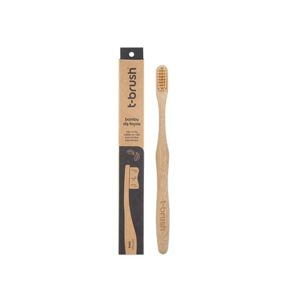 T-Brush Bambu Krem Diş Fırçası Orta Sert ürün görseli 1