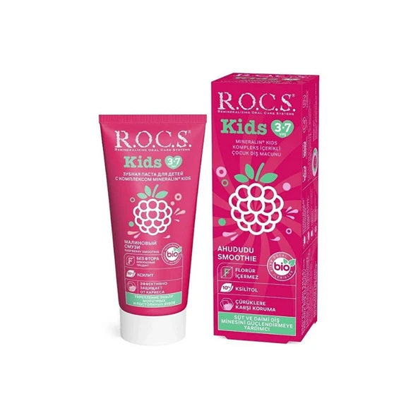 R.O.C.S. Kids Ahududu Tadında Diş Macunu 3-7 Yaş 35 ml ürün görseli 1
