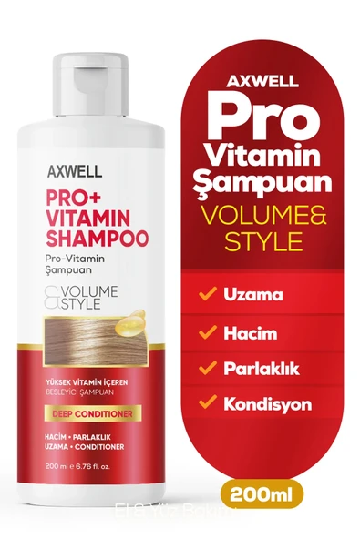 AXWELL Pro+ Vitamin Şampuan Volume Style - Resim 6