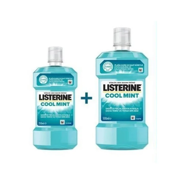 Listerine Cool Mint 500 ml + 250 ml Avantajlı Paket ürün görseli 1