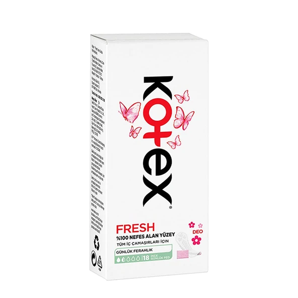 Kotex Fresh İnce Günlük Ped 18 Adet ürün görseli 1