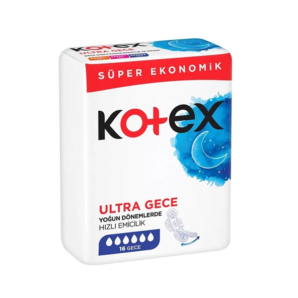 Kotex Ultra Gece Ped 16 Adet ürün görseli 1