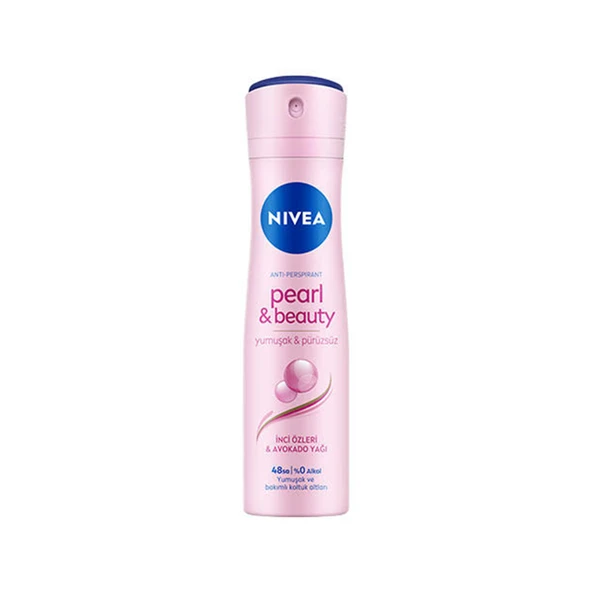Nivea Pearl Beauty İnci Özleri ve Avokado Yağı Deodorant 150 ml ürün görseli 1