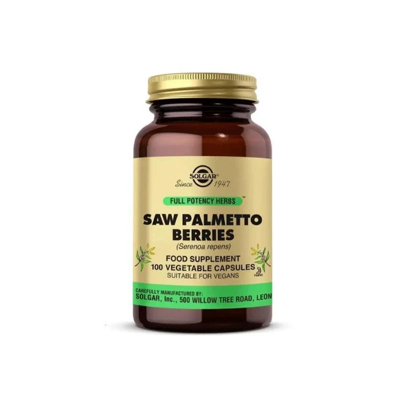 Solgar Saw Palmetto Berries 100 Kapsül ürün görseli 1