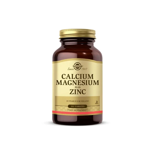 Solgar Kalsiyum Magnezyum + Çinko 100 Tablet ürün görseli 1