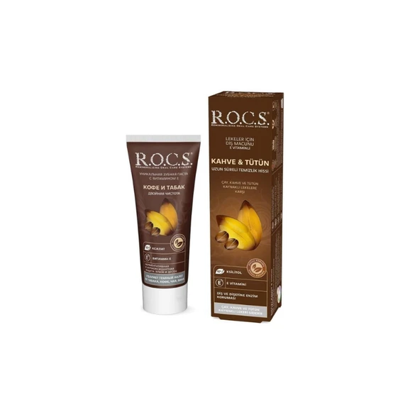 Rocs Kahve ve Tütün Lekelerine Karşı Diş Macunu 74 g ürün görseli 1