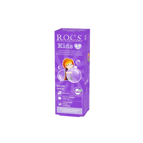 Rocs Bubble Gum Aromalı 4-7 Yaş Diş Macunu ürün görseli 1