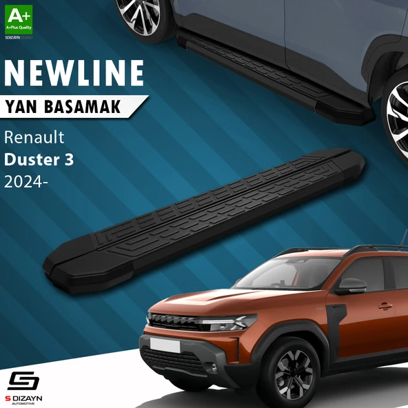 Renault Duster 3 NewLine Siyah Yan Basamak 183 Cm 2024 Üzeri A+ Kalite ürün görseli 1