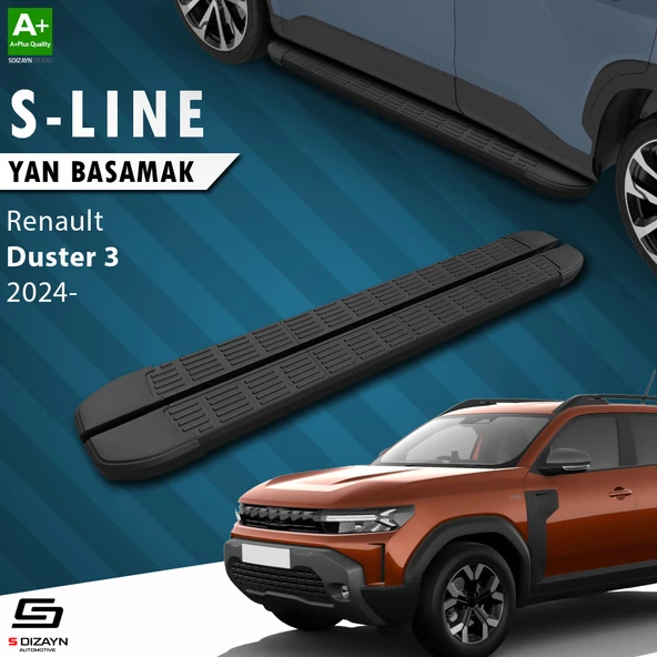 Renault Duster 3 S-Line Siyah Yan Basamak 183 Cm 2024 Üzeri A+ Kalite ürün görseli 1
