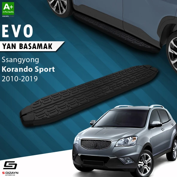 Ssangyong Korando Sport Evo Siyah Yan Basamak 203 Cm 2010-2019 A+ Kalite ürün görseli 1