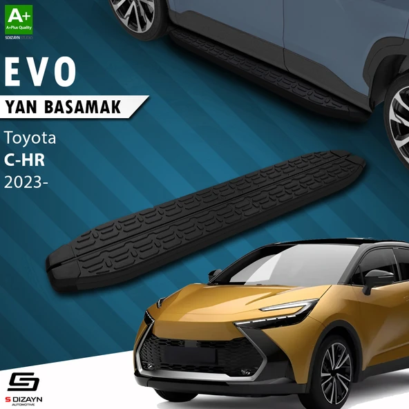 Toyota C-HR 2 Evo Siyah Yan Basamak 173 Cm 2023 Üzeri A+ Kalite ürün görseli 1