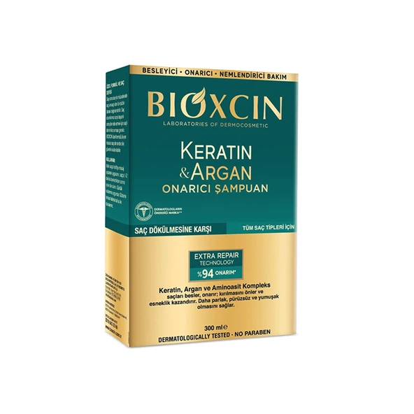 Bioxcin Keratin & Argan Onarıcı Şampuan 300 ml ürün görseli 1