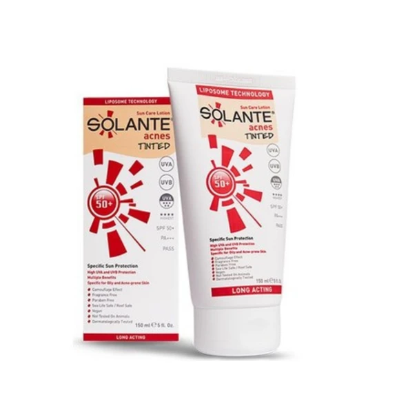 Solante Acnes Tinted Spf 50+ Losyon 150 ml ürün görseli 1