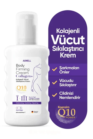 AXWELL Koenzim Q-10 Kolajen İçerikli Vücut Sıkılaştırıcı Krem ürün görseli 1