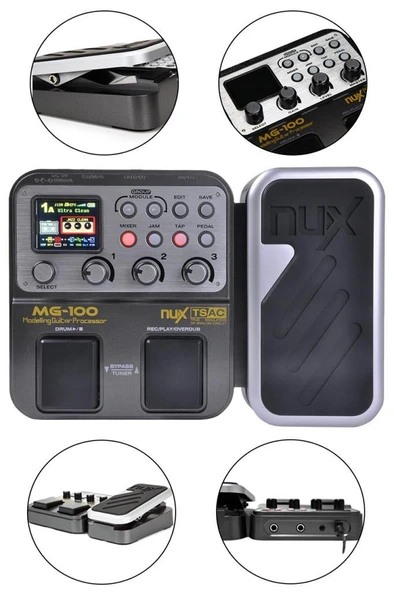 Nux MG-100 Multi-Efekt Gitar Efekt Pedalı Gitar Prosesörü ürün görseli 1