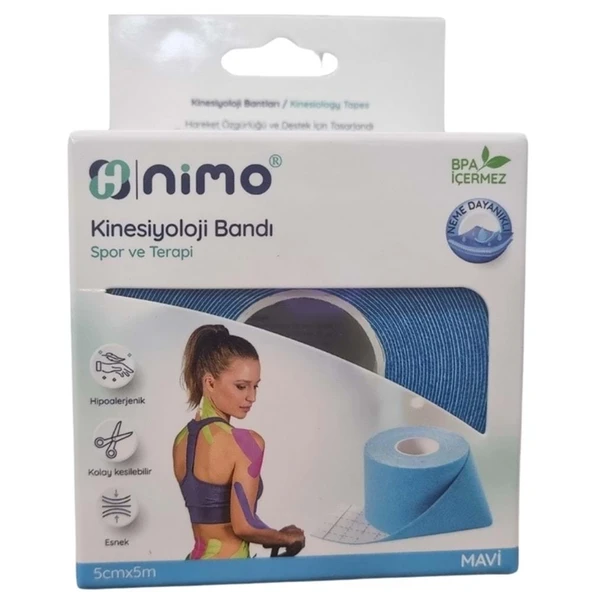 Nimo Kinesiyoloji Bandı 5cmx5m Mavi ürün görseli 1