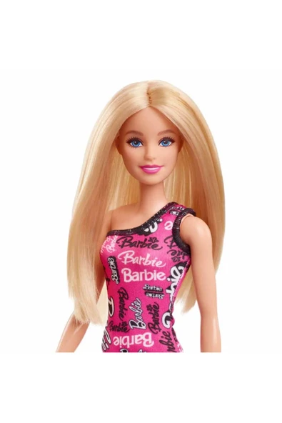 Sarışın Barbie Şık Pembe Barbie Elbiseli - Resim 3