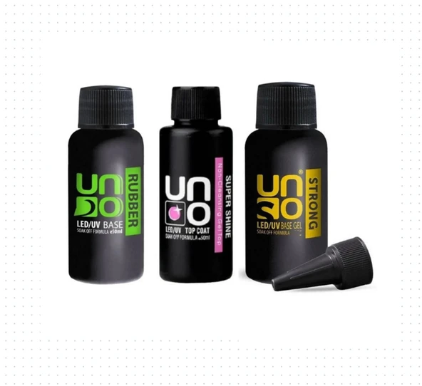 Fontenay Profesyonel Uno Rubber Base Coat & Uno Super Shine Top Coat & Uno Strong Base Coat 50ML ürün görseli 1