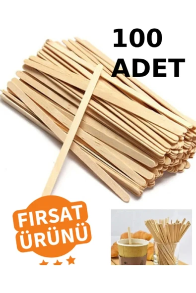 100 ADET Ahşap Karıştırıcı Tahta Çay Kahve Karıştırıcı Karıştırma Çubuğu Tahta Karıştırıcı Kullan At ürün görseli 1