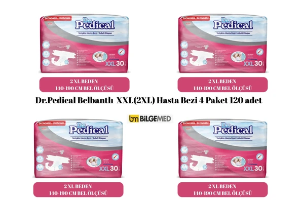 Dr.pedical Belbantlı Tekstil Yüzey Hasta Bezi Xxl (2xl) 120 Adet ürün görseli 1
