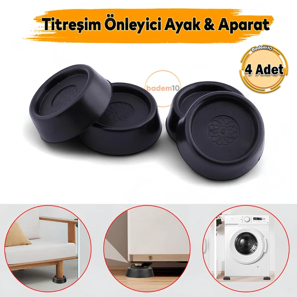 Titreşim Önleyici Beyaz Eşya Çamaşır Makinesi Ayağı 4 Adet Kaymaz Gürültü Azaltıcı Engelleyici Ayak ürün görseli 1