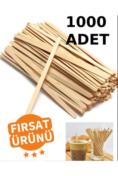 1000 Adet Tahta Ahşap Karıştırıcı Çay Kahve Kaşığı Kaşık Karıştırma Çubuğu ürün görseli 1