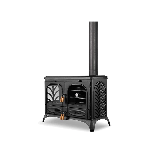 Flame Stove FS-066 Palmiye Lüx Pik Döküm Yan Camlı Yatay Kuzine ürün görseli 1
